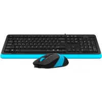 Комплект клавиатура + мышь A4Tech Fstyler F1010 (черный/синий) фото 8